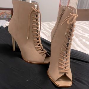 Aldo zip and lace up suede size 10 never worn high heel shoes.